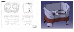 Neater Feeder, Industrial Design Drawings, Mechanical Engineering 2D drawings