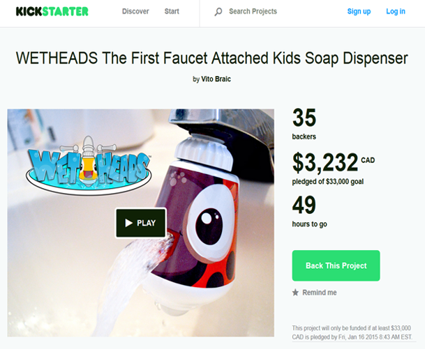 Wet Heads on Kickstarters