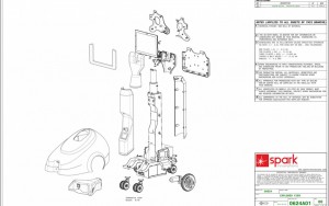 Robot, Virtual presence robot, Mechanical drawings, technical drawings, product design