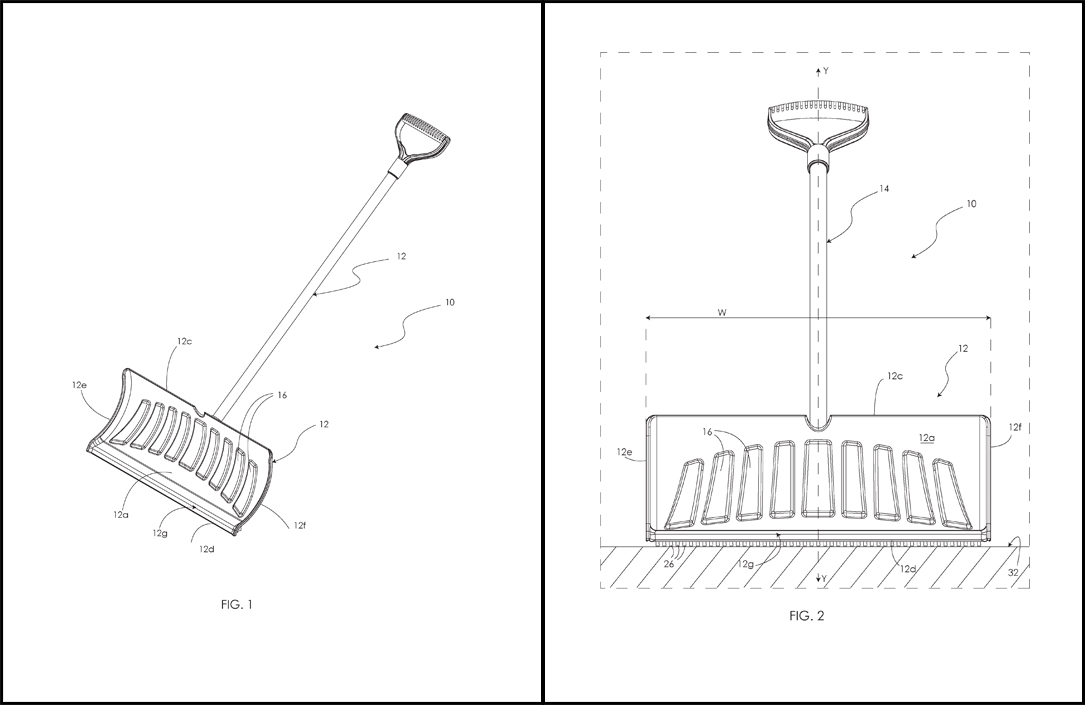 Snow Shovel Patent Drawings