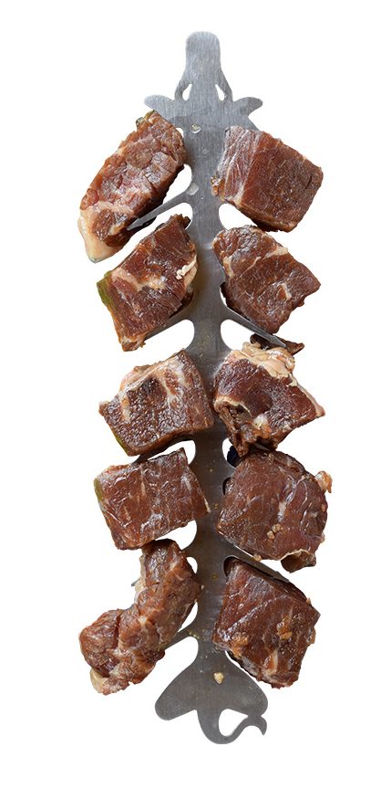 Product Design BBQ Skewers holding meat