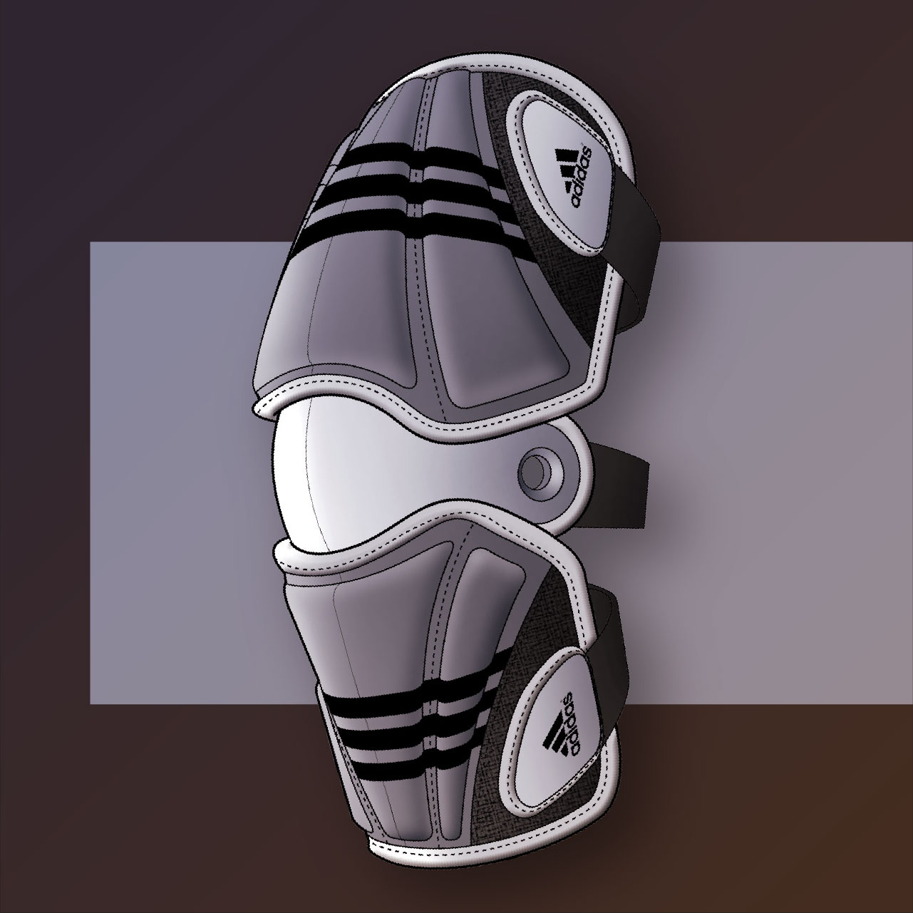 Adidas Lacrosse Gear | Knee Pad Rendering